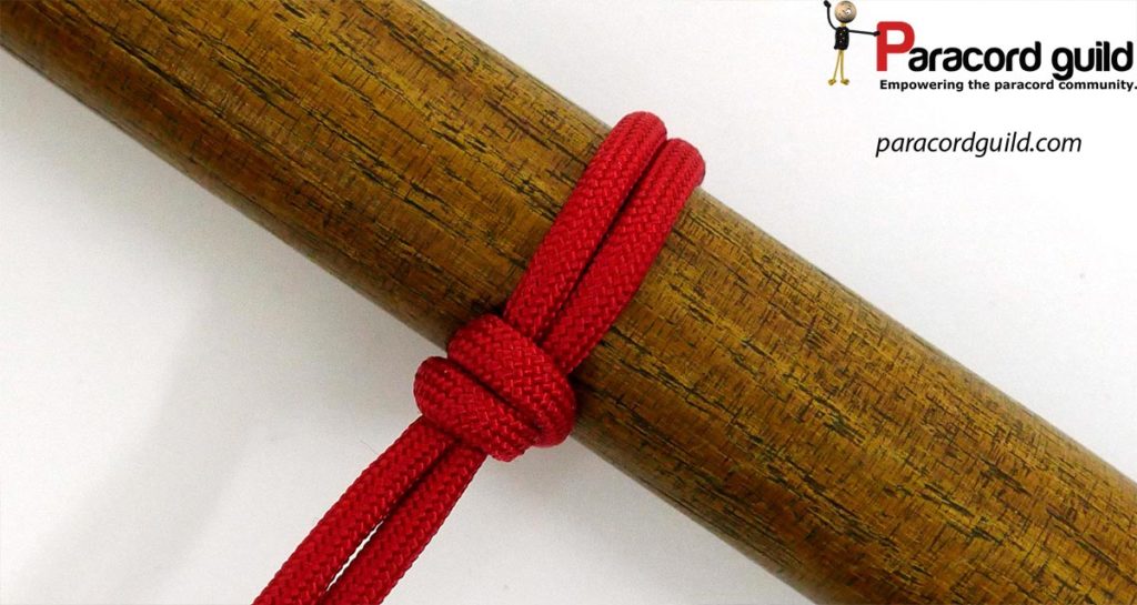Cow hitch variant Piwich knot Paracord guild