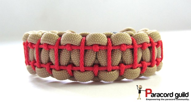 ladder stitch paracord bracelet