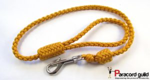 braided paracord dog leash herringbone style